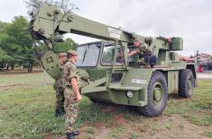 Soldiers undergoing specialized logistics training