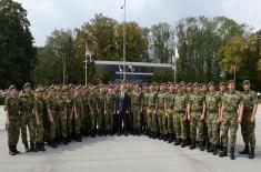 Minister Stefanović at promotion ceremony for 75 new reserve officers