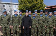 Minister Stefanović visits Serbian Force Protection Platoon in Naqoura  