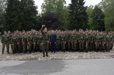 Minister Stefanović visits newly admitted Military Academy cadets