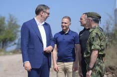 President Vučić arrives at Pasuljanske Livade