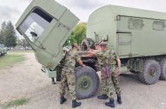 Soldiers undergoing specialized logistics training