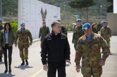 Minister Stefanović visits Serbian Force Protection Platoon in Naqoura  