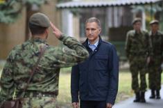 Minister Stefanović visits newly admitted Military Academy cadets