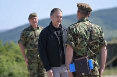 Minister Stefanović attends training and firing at Pasuljanske Livade