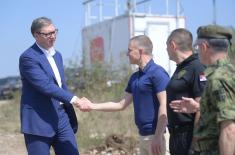 President Vučić arrives at Pasuljanske Livade