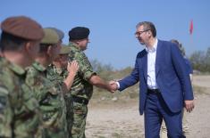 President Vučić arrives at Pasuljanske Livade