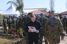 Minister Stefanović visits Serbian Force Protection Platoon in Naqoura  