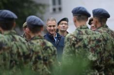 Minister Stefanović visits newly admitted Military Academy cadets