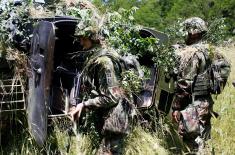 Tactical training of Serbian Armed Forces mechanized units
