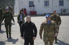 Minister Stefanović visits Serbian Force Protection Platoon in Naqoura  