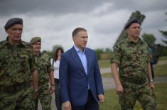 Minister Stefanović visits 250th Air Defence Missile Brigade