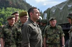 The Minister of Defence Visited Deployed Troops of the Serbian Armed Forces