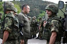 The Minister of Defence Visited Deployed Troops of the Serbian Armed Forces