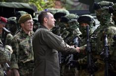 The Minister of Defence Visited Deployed Troops of the Serbian Armed Forces