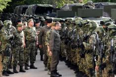 The Minister of Defence Visited Deployed Troops of the Serbian Armed Forces