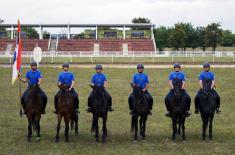 Guard Cavalry Platoon undergoes training in giving military honours