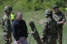 Minister Stefanović attends training and firing at Pasuljanske Livade