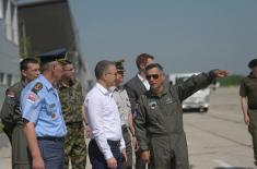 New hangar for aircraft storage at military airfield in Batajnica