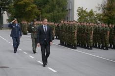 Minister Stefanović at promotion ceremony for 75 new reserve officers