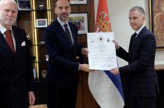 Minister Stefanović Received the Cross of Vozhd Đorđe Stratimirović