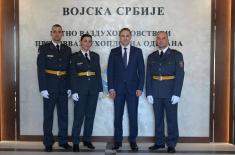 Minister Stefanović at promotion ceremony for new Air Force and Air Defence non-commissioned officers