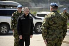 Minister Stefanović visits Serbian Force Protection Platoon in Naqoura  