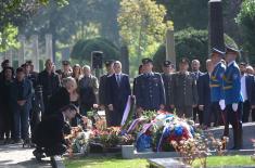 Minister Stefanović Lays Wreath on the Occasion of Anniversary of Death of Milunka Savić