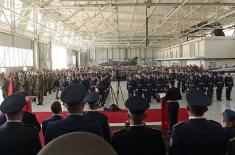 Minister Stefanović at promotion ceremony for new Air Force and Air Defence non-commissioned officers