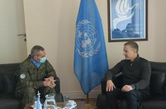 Minister Stefanović visits Serbian Force Protection Platoon in Naqoura  