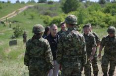 Minister Stefanović attends training and firing at Pasuljanske Livade