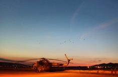 Routine night parachute training