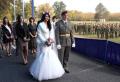 Wedding before the line of the 63rd Parachute Battalion