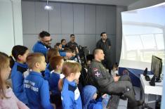 Members of karate club "Vazduhoplovac" visit Military Academy 