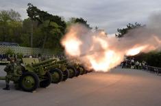 Minister Stefanović Attended Gun Salute to Mark Day of Serbian Armed Forces