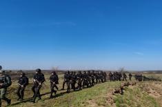 Military Academy cadets and students of University of Criminal Investigation and Police Studies march together