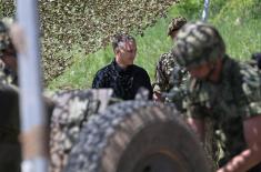 Minister Stefanović attends training and firing at Pasuljanske Livade