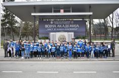 Members of karate club "Vazduhoplovac" visit Military Academy 