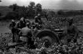 Artillery firing in Ćuprija in 1945.