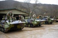 Training on Infantry Fighting Vehicles M-80A 