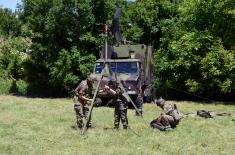 Signal Brigade units doing mobile camp