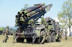 Soldiers serving in artillery missile units undergo training