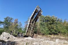 Serbian Armed Forces install temporary bridge on top of Hisar Hill