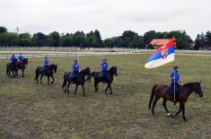 Guard Cavalry Platoon undergoes training in giving military honours