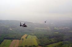 Obuka na borbenim helikopterima u 98. vazduhoplovnoj brigadi 
