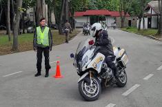 Training on Service Military Police Motorcycles