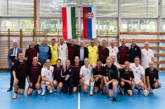 Serbian and Hungarian officers take part in sports meet