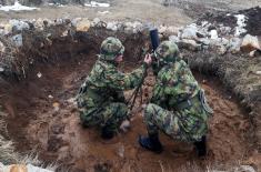 Infantry soldiers in field training