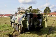 Armoured soldiers undergo skills assessment