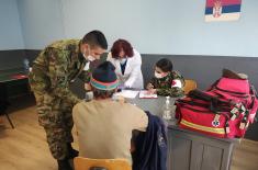 Military doctors provide care to residents of villages near Aleksinac and Priboj